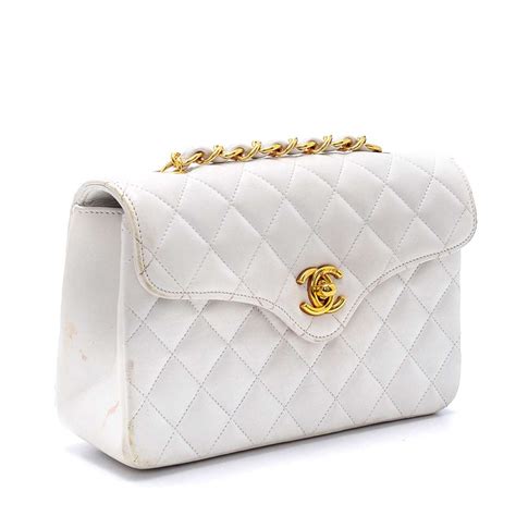 chanel white bag 2013|White Chanel crossbody bag.